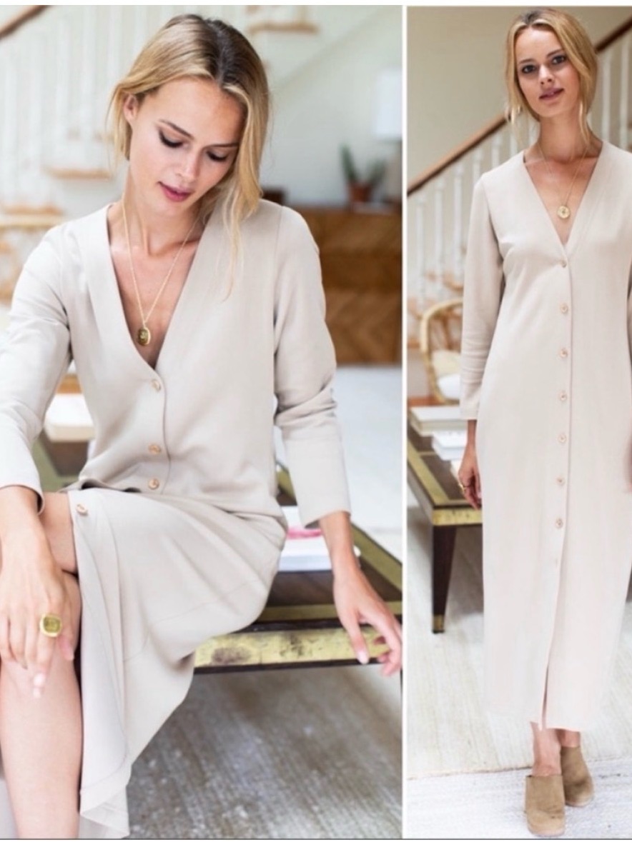 Emerson Fry Cream Ribbed V-Neck Top